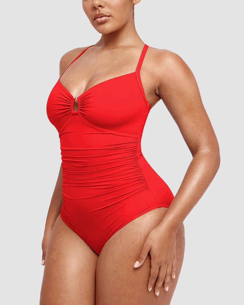 Smart Sculpt U-Ring Cut Out Shaping Swimsuitđź‘™