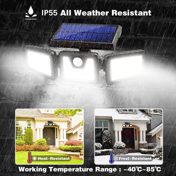 Wide-Angle Solar Motion Sensor Light