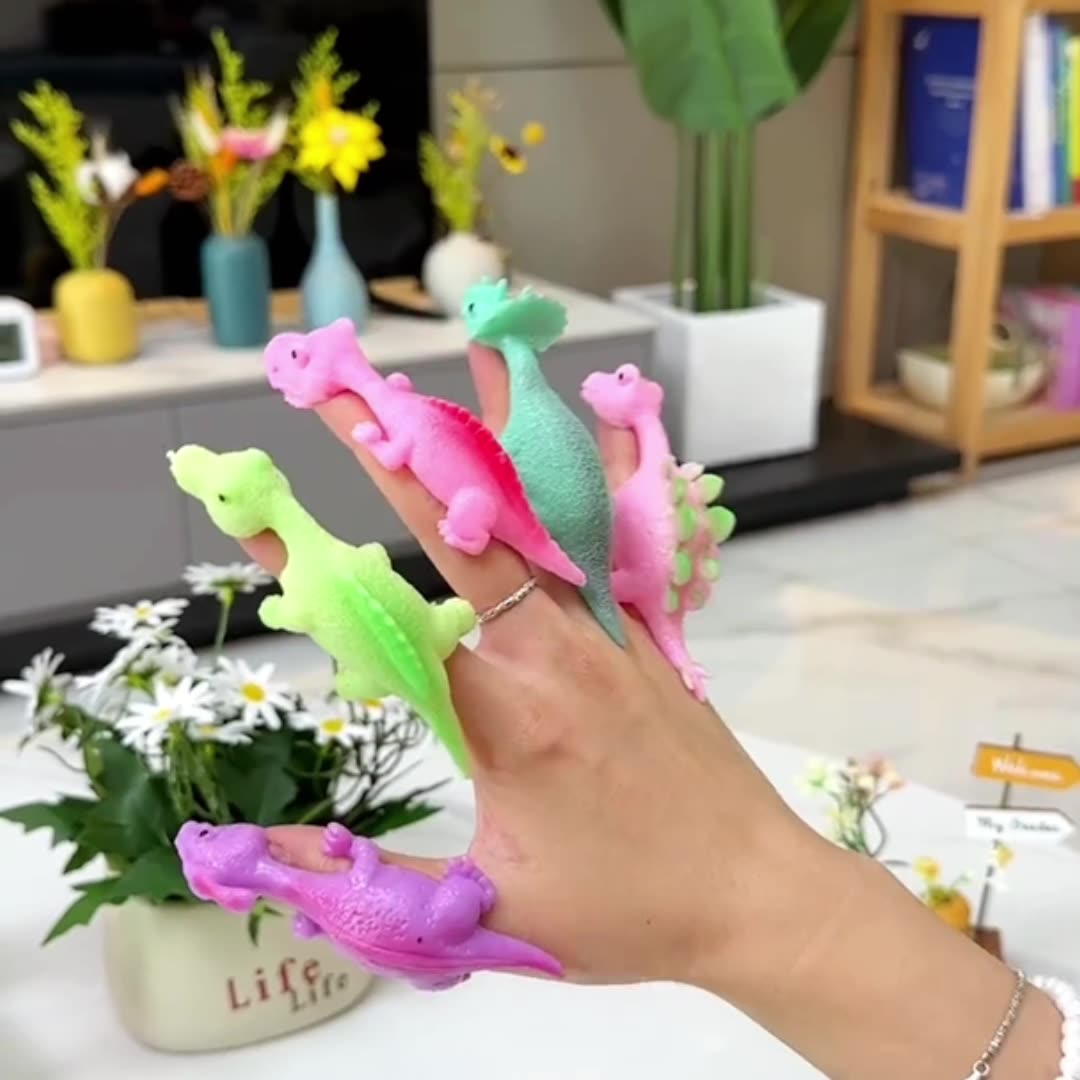 🌲EARLY CHRISTMAS SALE🦖🎁Slingshot Dinosaur Finger Toys💚🧡