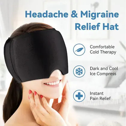 🔥🧊Migraine Relief Cap – ✨Hot & Cold Gel Therapy for Headache & Sinus Pain🎉