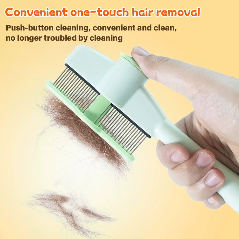 🔥 Self-cleaning Pet Flea Comb Grooming Brush