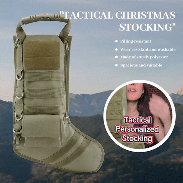 🎄 Personalized Tactical Christmas Stocking – Military Style Holiday Gift 🎁