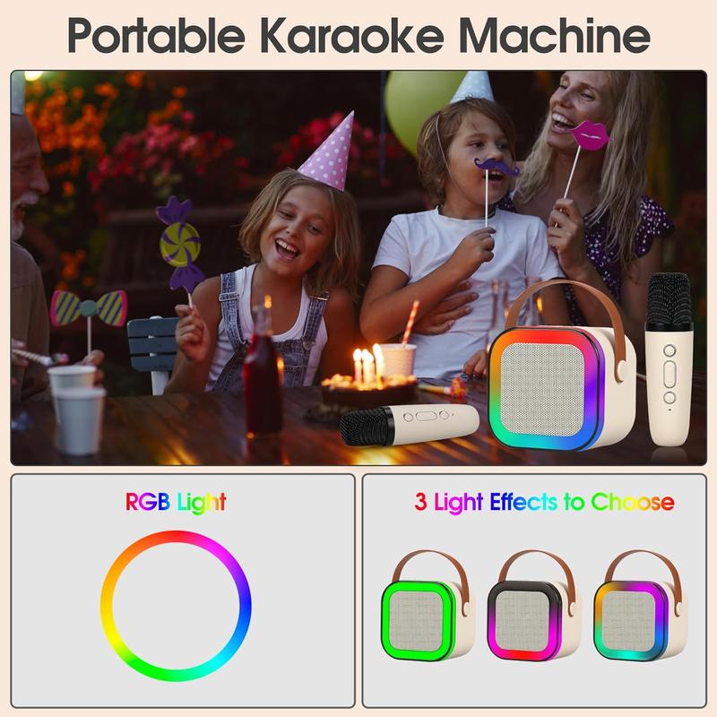 🎵Mini Karaoke Machine for Kids with Wireless Microphones
