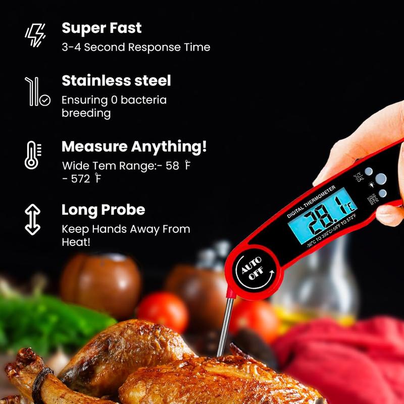 ⏰Final 3-hour Preferential Deal✨Meat Thermometer - Digital Instant Read, Waterproof for Cooking & Baking