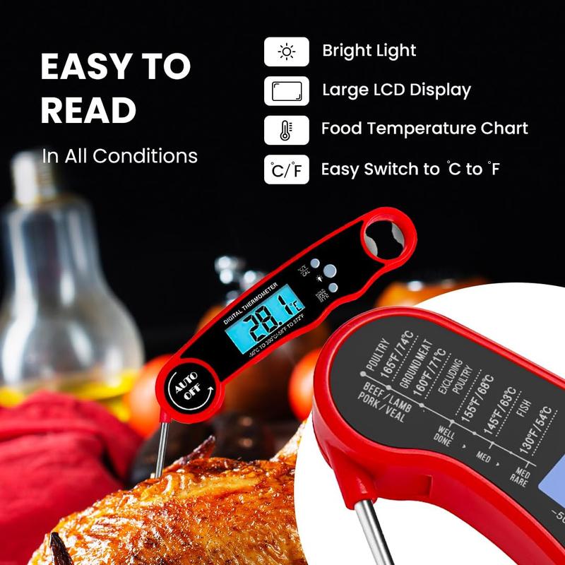 ⏰Final 3-hour Preferential Deal✨Meat Thermometer - Digital Instant Read, Waterproof for Cooking & Baking