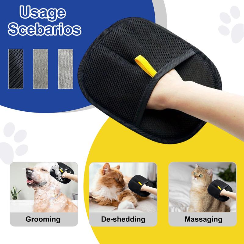 🧤✨ Reusable Electrostatic Pet Hair Removal Gloves – Double-Sided Grooming Mitt for Cats 🐶💖
