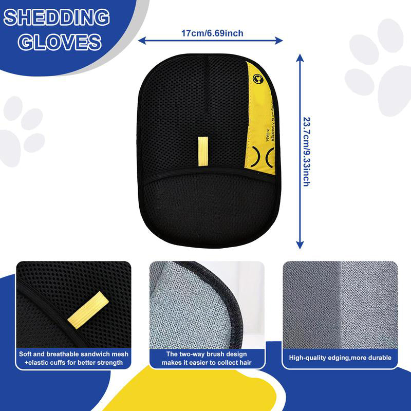 🧤✨ Reusable Electrostatic Pet Hair Removal Gloves – Double-Sided Grooming Mitt for Cats 🐶💖