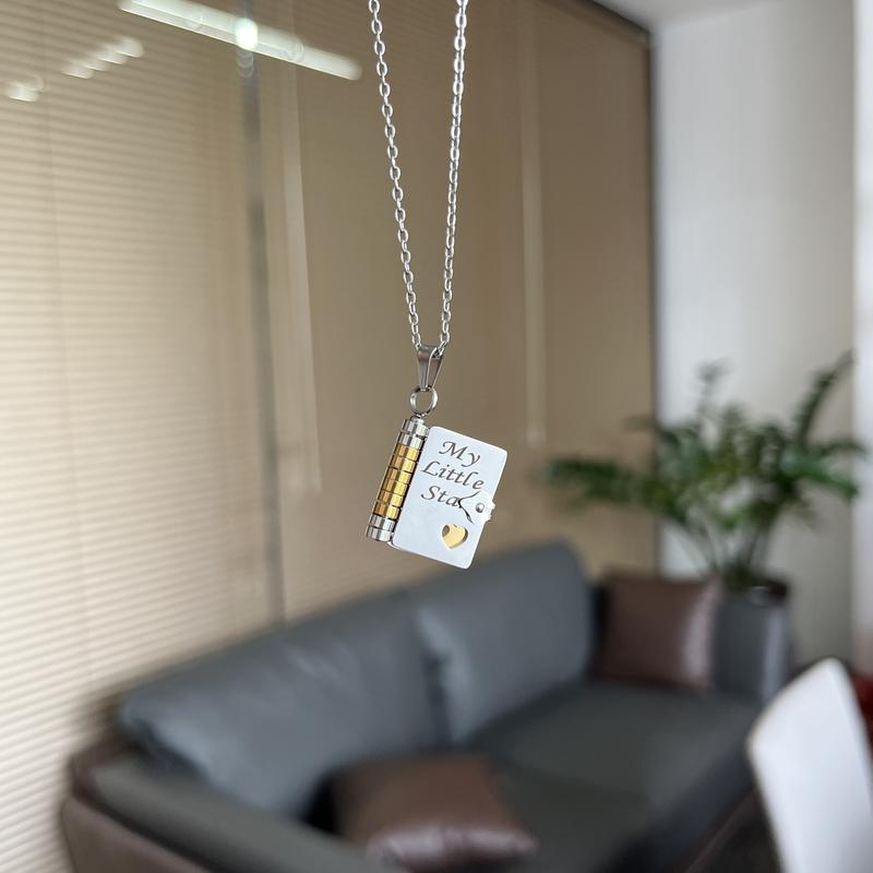 📖 Book Necklace (Your message written inside!)