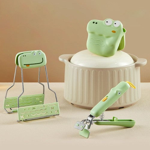🔥🖐🏻Crocodile Shaped Heat-Resistant Bowl Clips