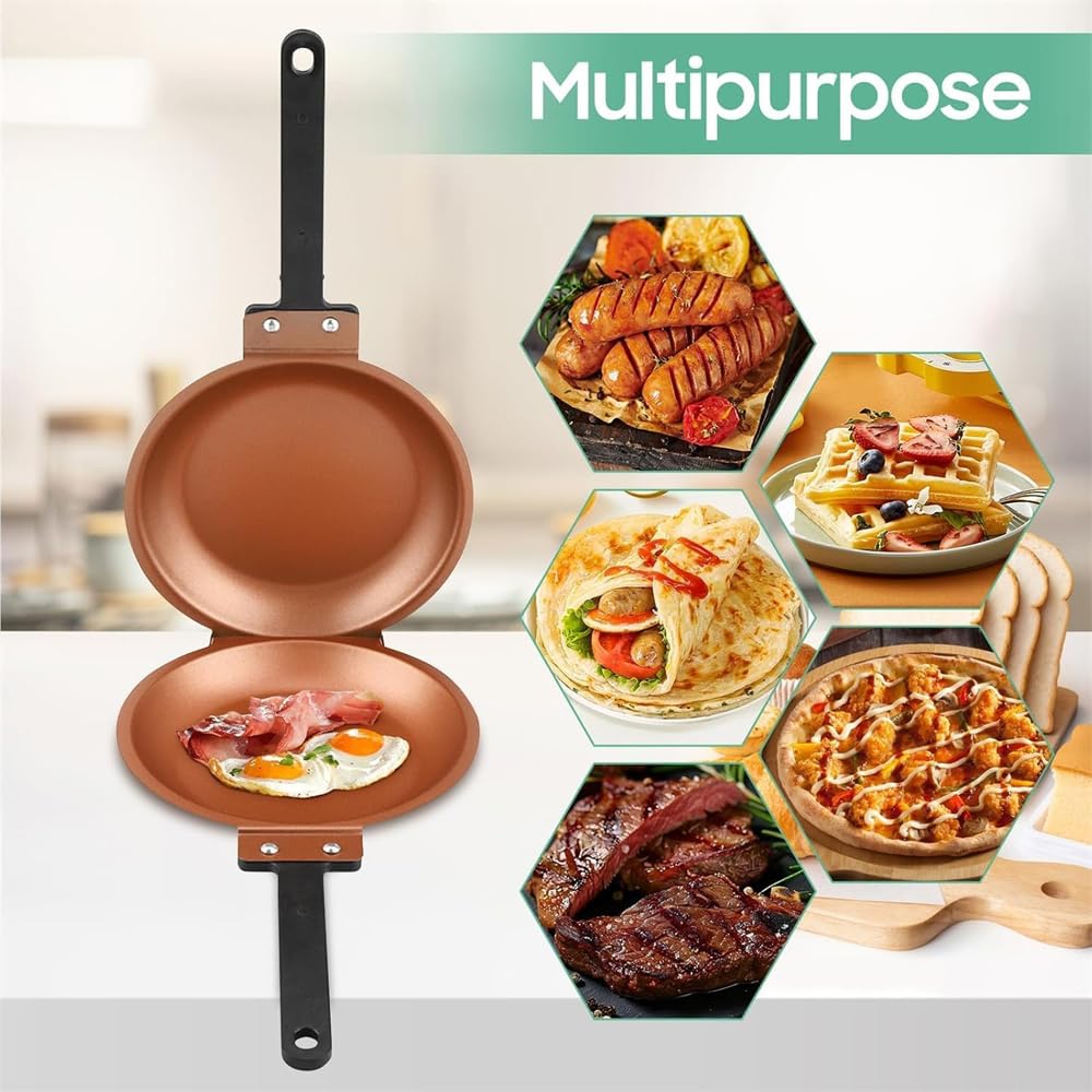 🍳✨ DOUBLE-SIDED NON-STICK PAN ⭐ Cook Easily👨