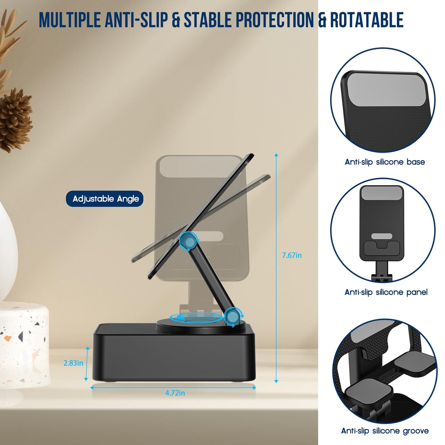 3-in-1 BLUETOOTH AND AUDIO PHONE STAND