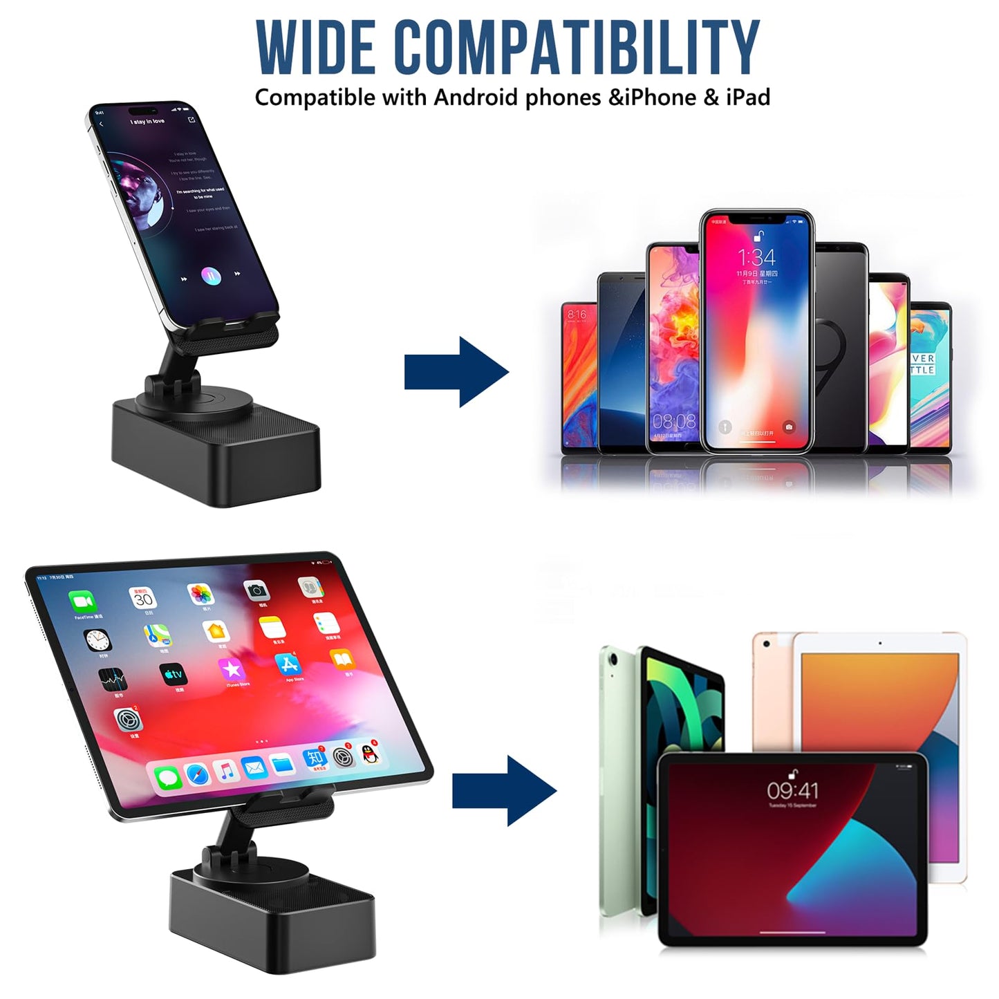 3-in-1 BLUETOOTH AND AUDIO PHONE STAND