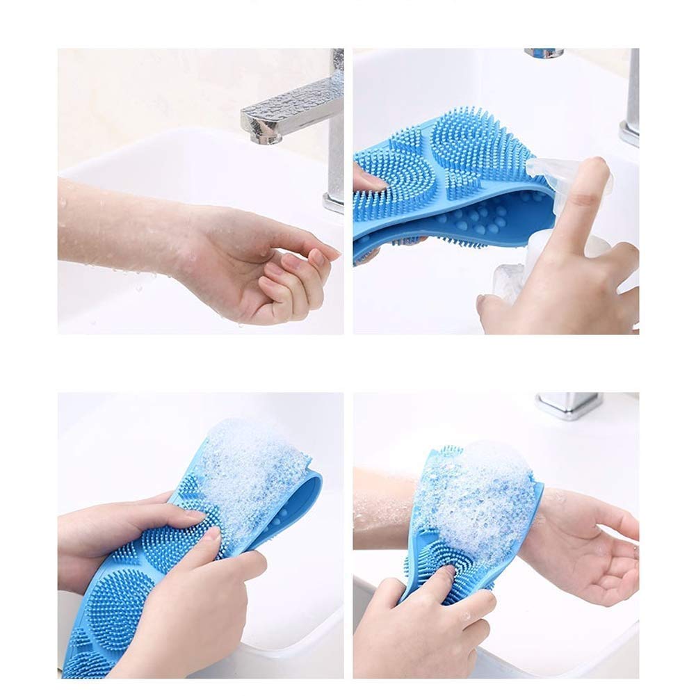 2PCS Exfoliating Back Bath Brush - Massages and Cleanses the Body