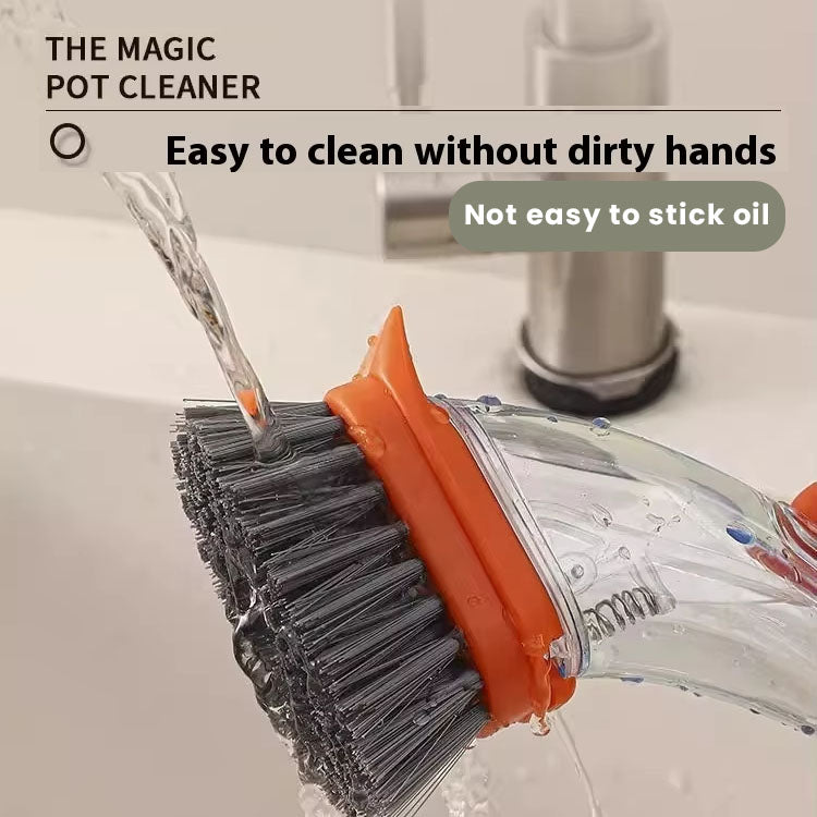 Soap Dispensing Dish Brush with Handle