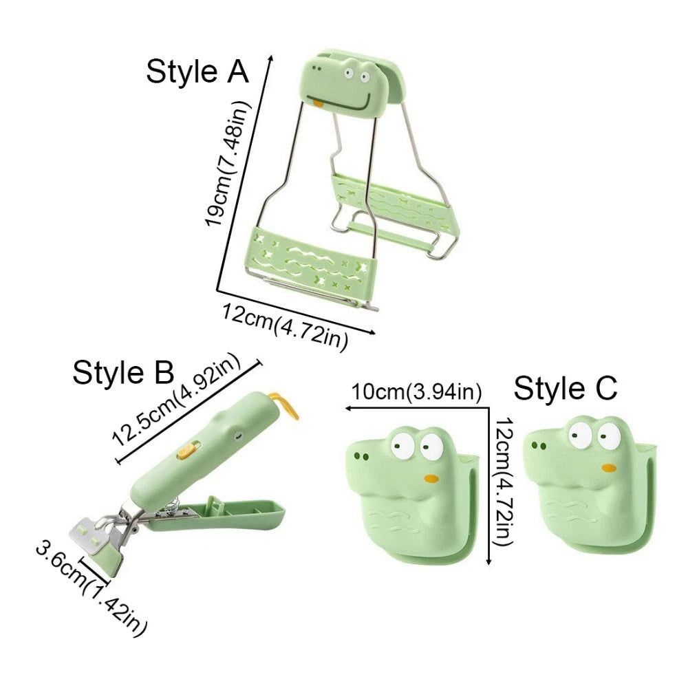 🔥🖐🏻Crocodile Shaped Heat-Resistant Bowl Clips