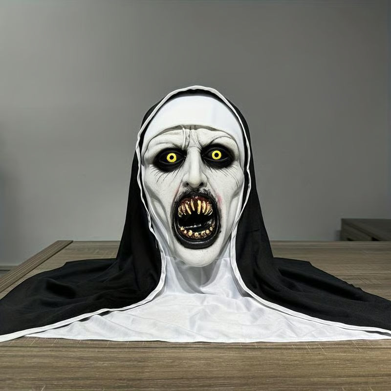 Frightening Nun Costume Mask