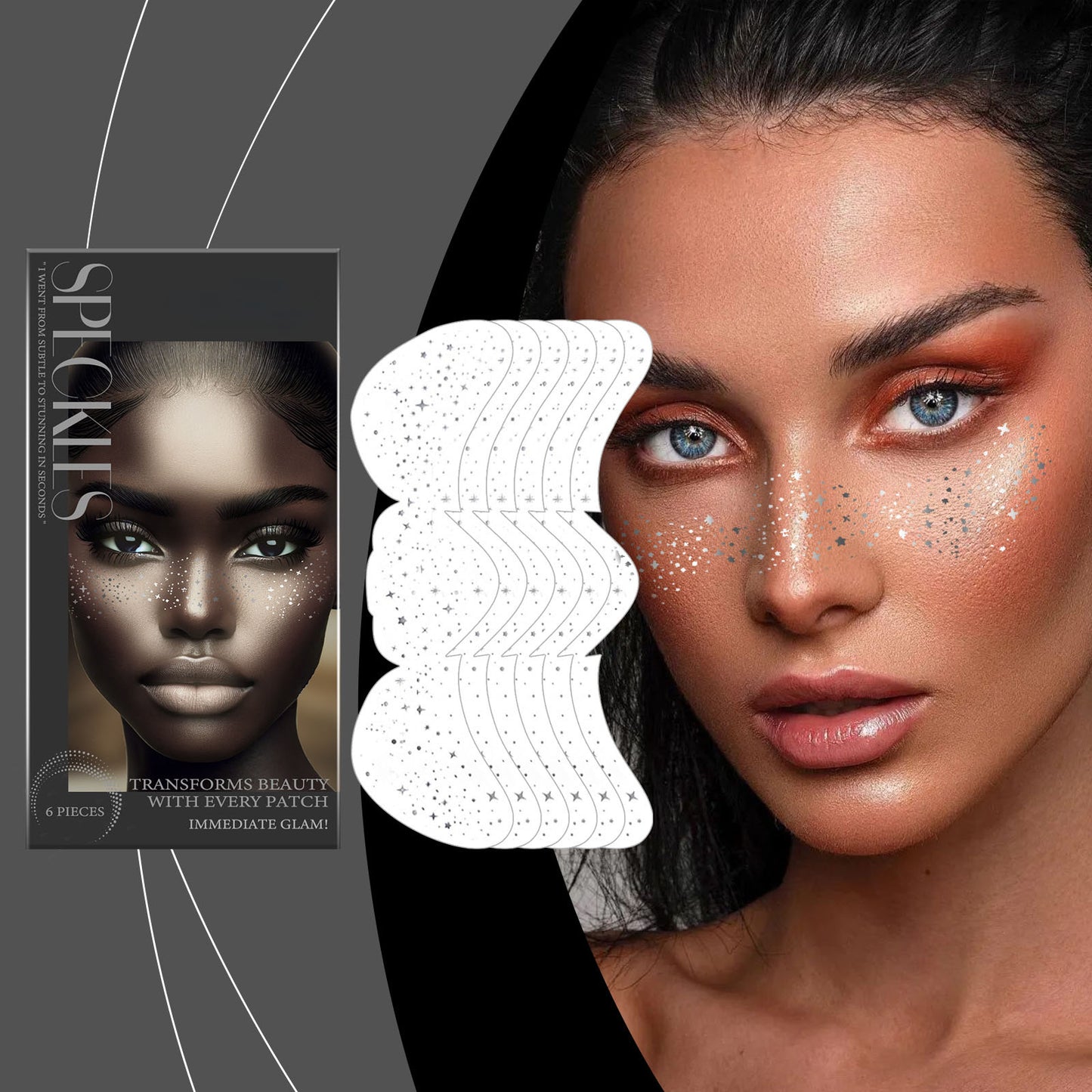 Silver Glitter Freckles