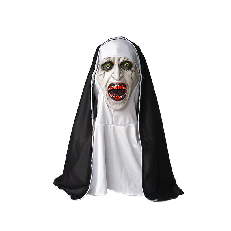 Frightening Nun Costume Mask