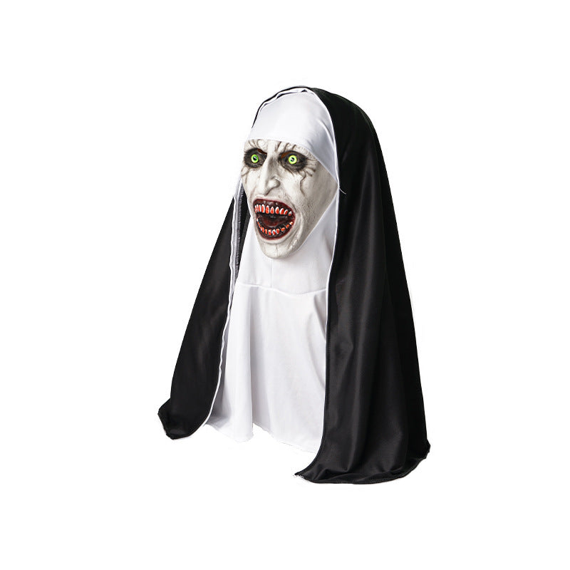 Frightening Nun Costume Mask