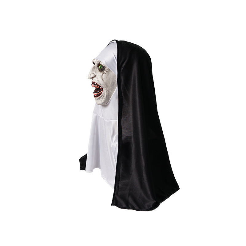 Frightening Nun Costume Mask