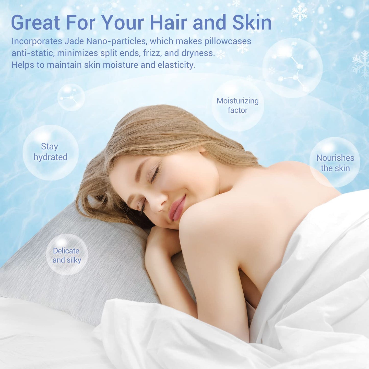 🔥LAST DAY 49% OFF - ❄️Cooling Pillow Cases for Spring Hot Sleepers Q-Max 0.5 Breathable Soft Pillowcase for Relaxation Soothing