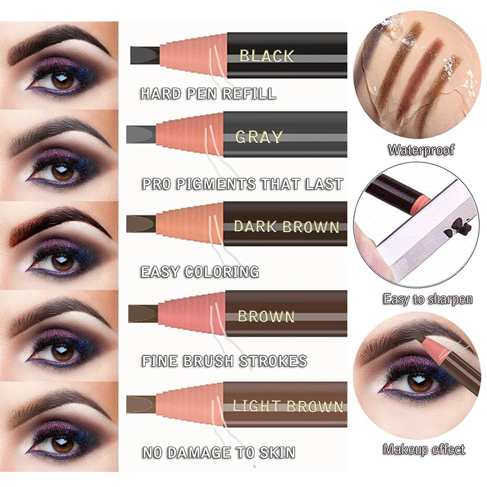 💧Waterproof Eyebrow Pencil 5 Pieces