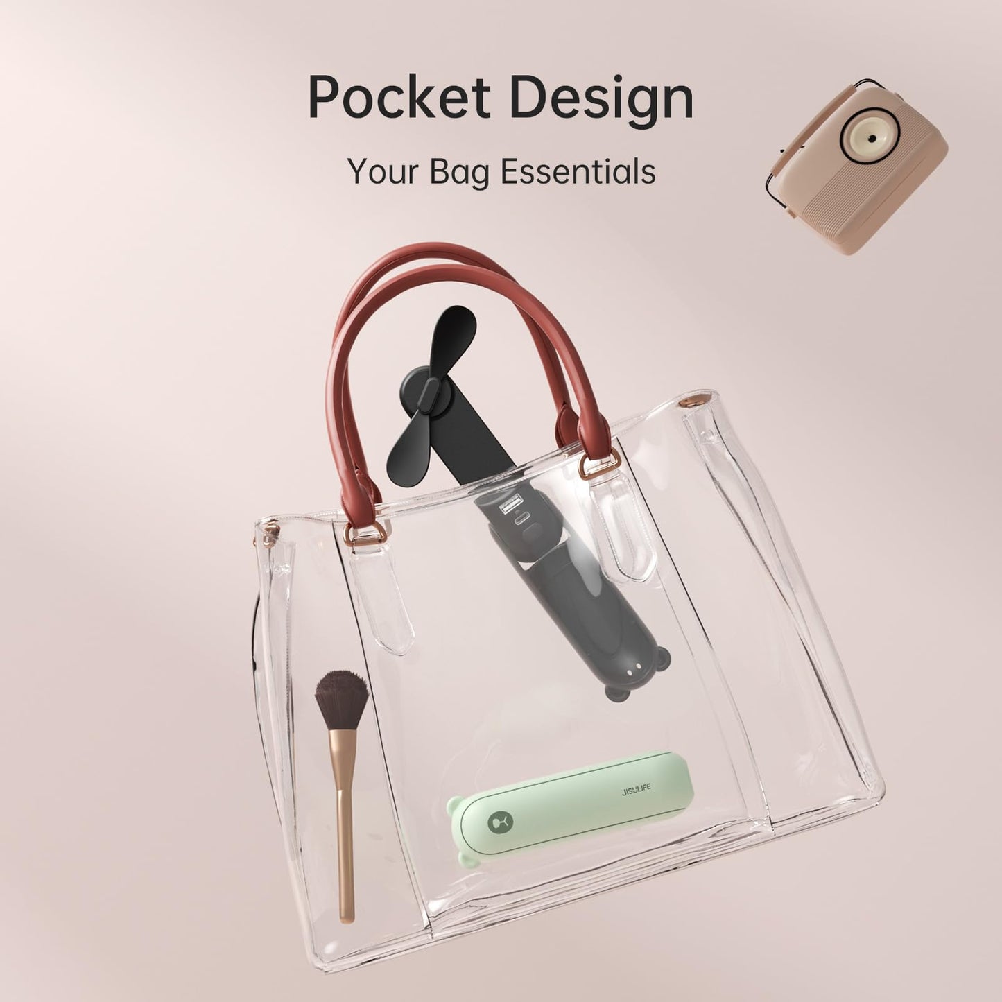 🌞👒Summer Must-Have ✨USB Charging Small Pocket Fan🌊