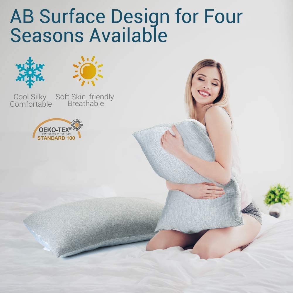 🔥LAST DAY 49% OFF - ❄️Cooling Pillow Cases for Spring Hot Sleepers Q-Max 0.5 Breathable Soft Pillowcase for Relaxation Soothing