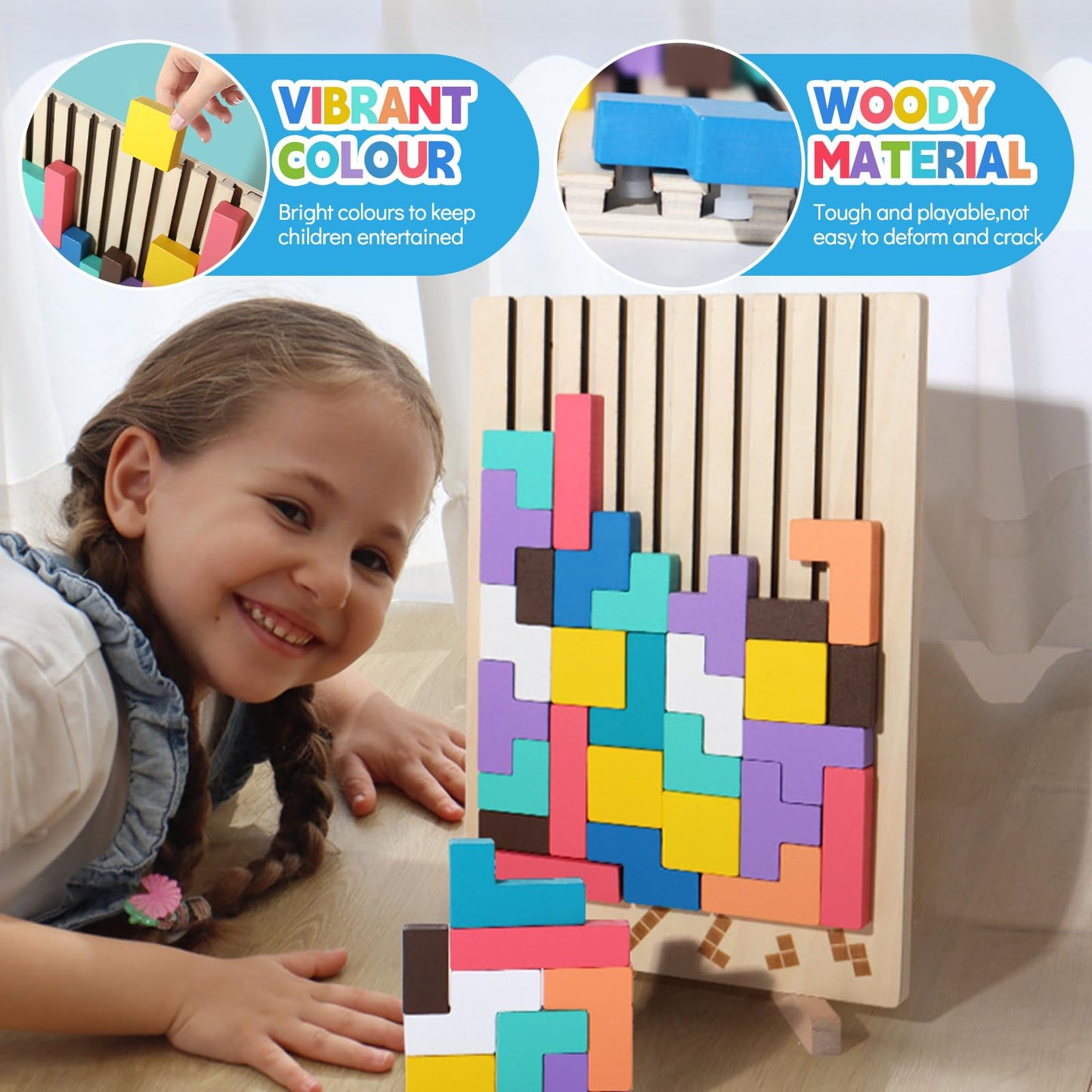 Wooden Stacking Game - Promotes Logic🧠