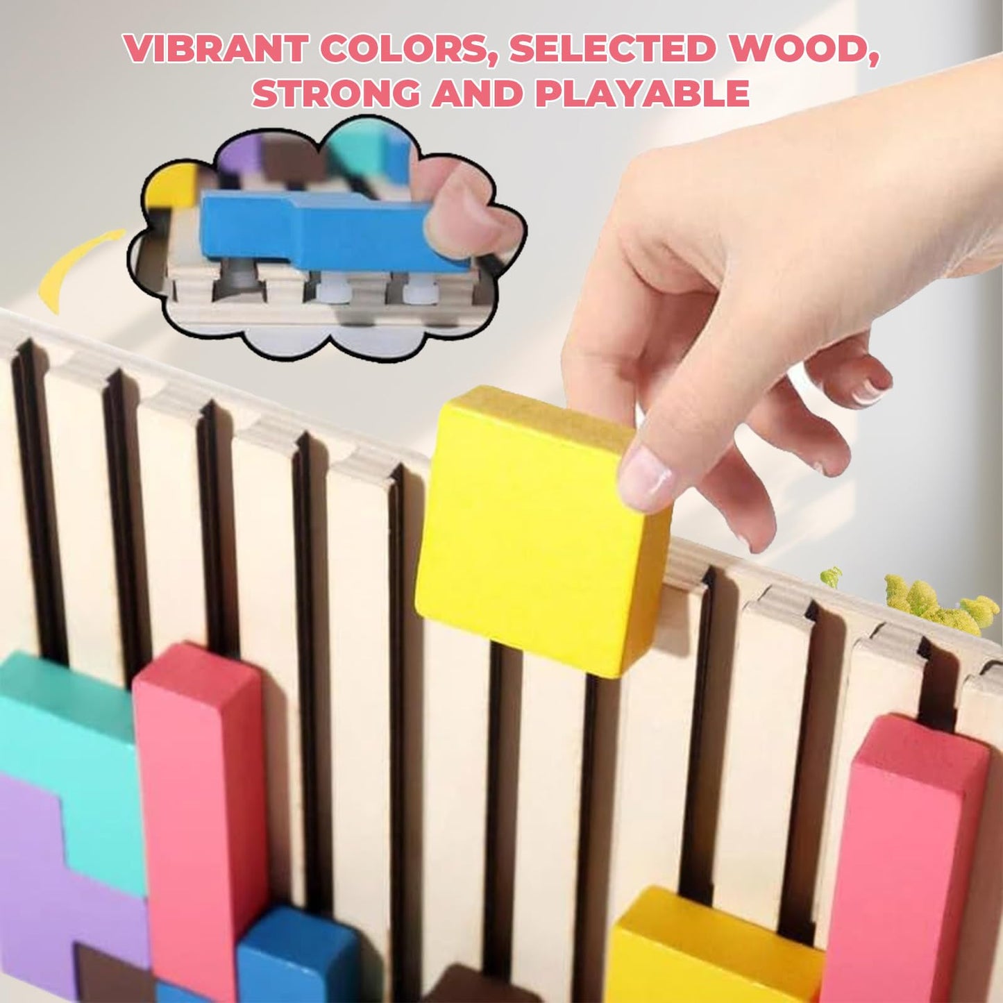 Wooden Stacking Game - Promotes Logic🧠