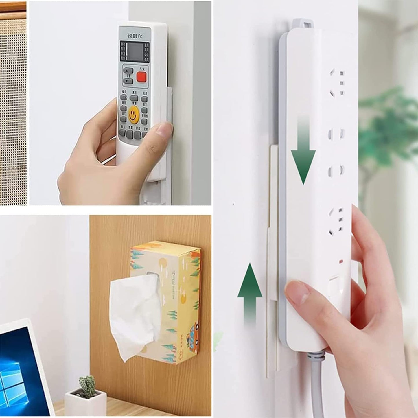 ✨4PCS Self Adhesive Power Strip Holder