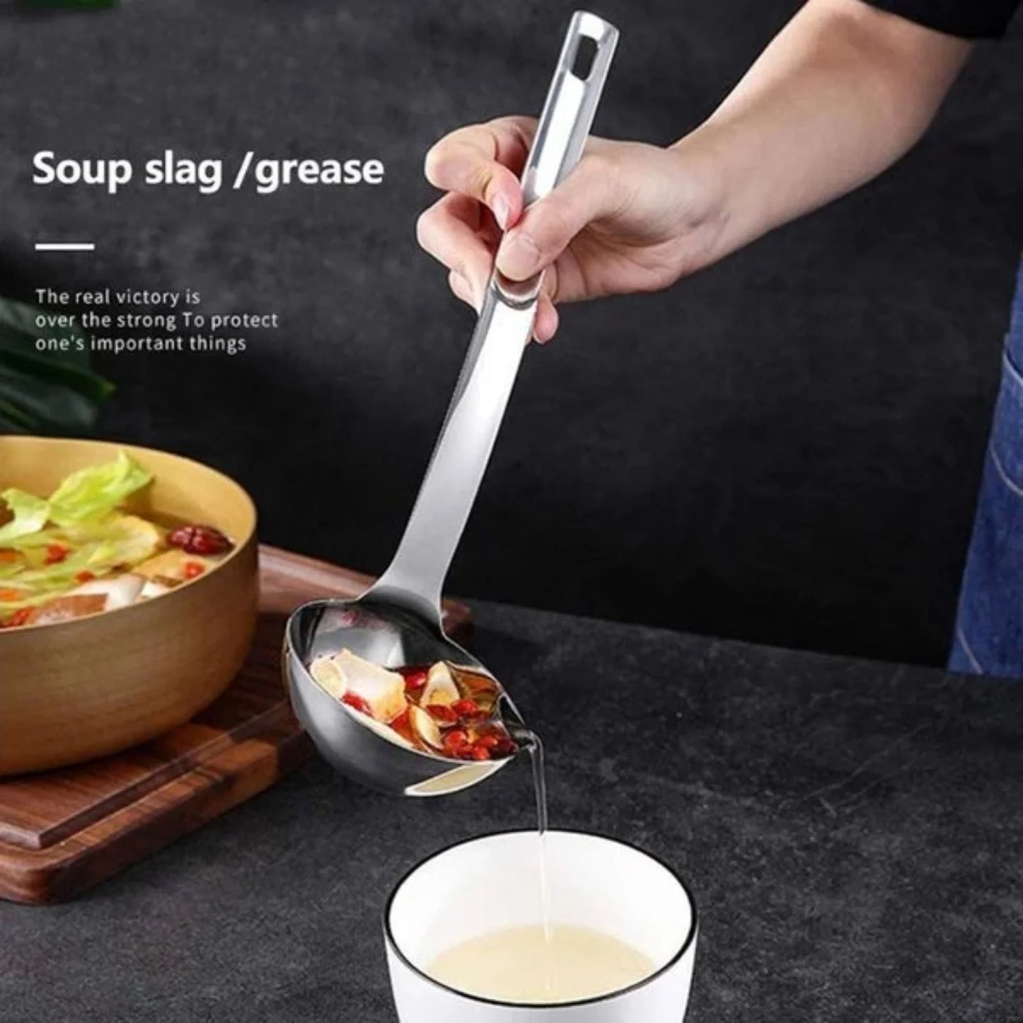 🎁Great Gifts - 49% off🎁🥄Cooking Oil Filter Spoon-Enjoy Clear Soup Without The Grease