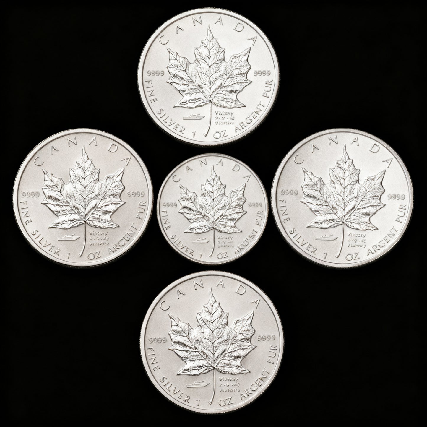 Canada Maple Leaf -1 Troy Ounce .9999 silver Coin(Random year)