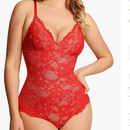🔥Summer Promotion 49% OFF - Slimming with V-neck Lace Body-shaping Garment👙