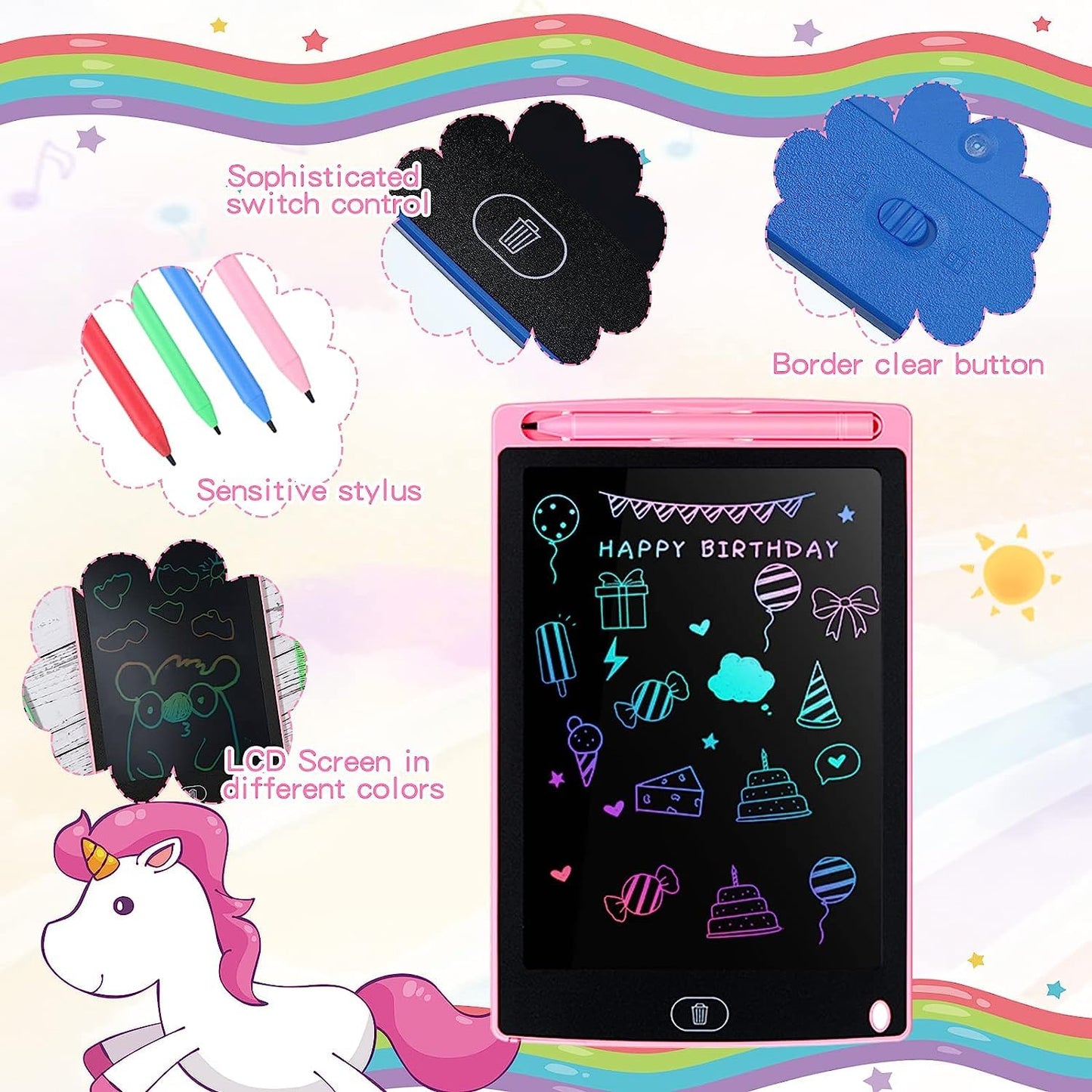 ๐ 4 PCS 8.5 Inch LCD Drawing Tablet