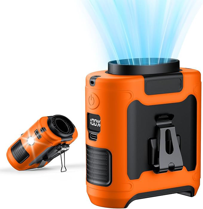 ✨5in1 Portable Waist Fan🔥USB Rechargeable Personal Fan with Phone Charging Function,Suitable for Outdoor Camping Travel Worksite✨