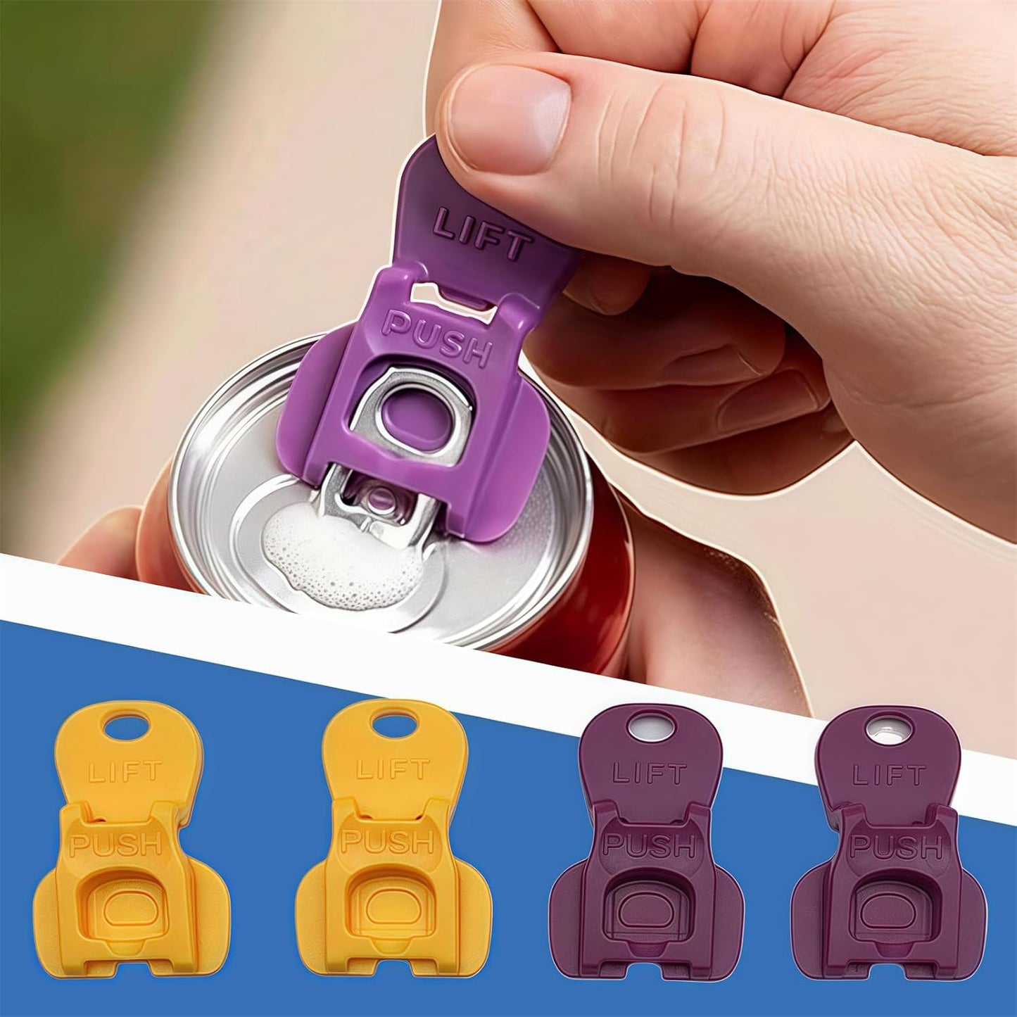 š„ 6 PCS Easy Tab Opener & Drink Protector