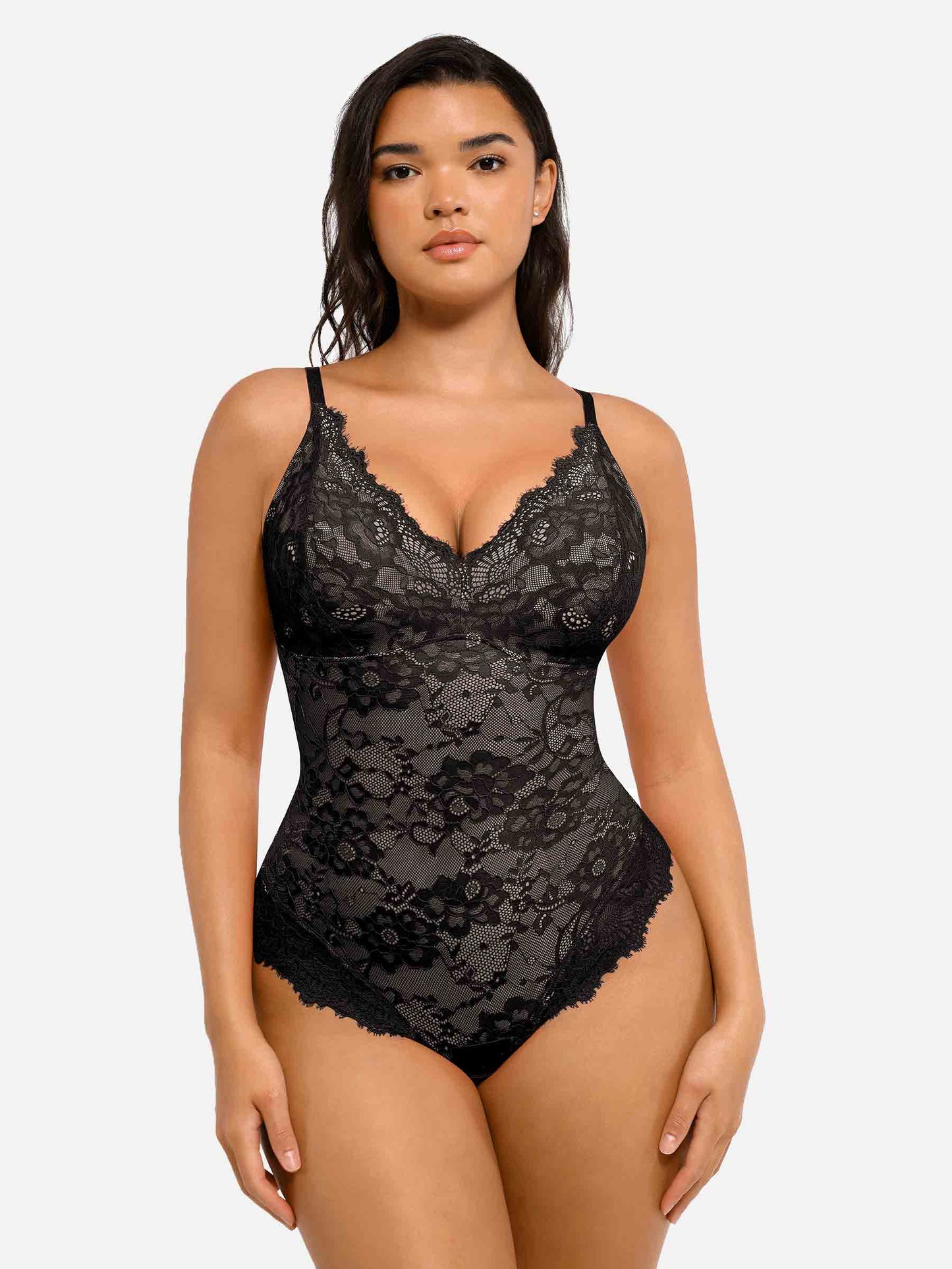 🔥Summer Promotion 49% OFF - Slimming with V-neck Lace Body-shaping Garment👙