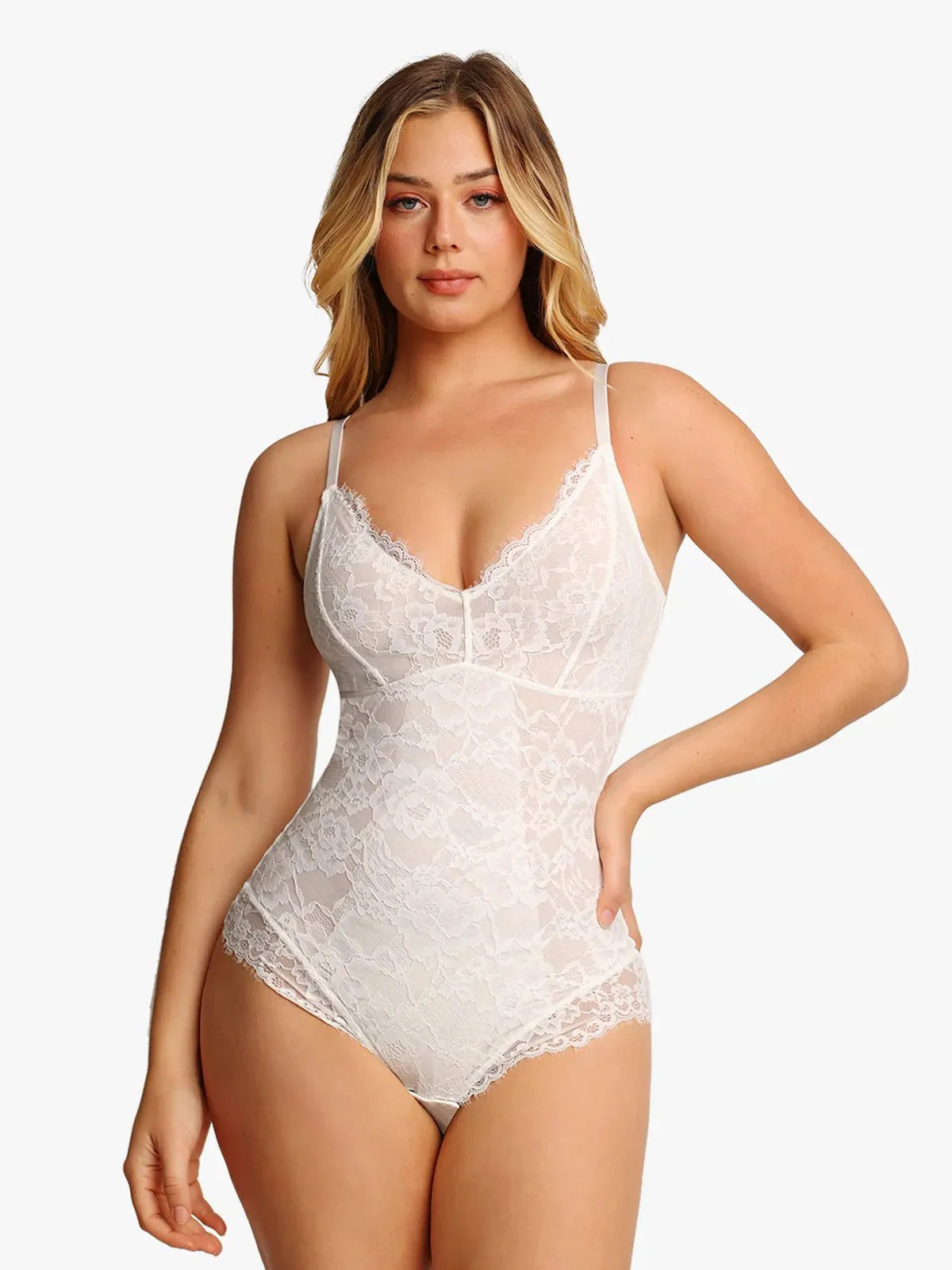 🔥Summer Promotion 49% OFF - Slimming with V-neck Lace Body-shaping Garment👙