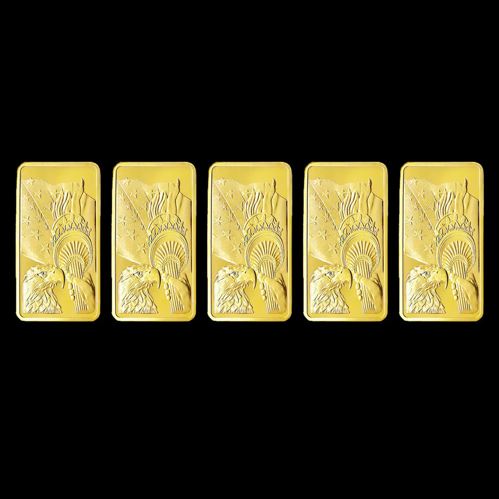 USA Eagle statue of Liberty 1 Ounce Gold Bar