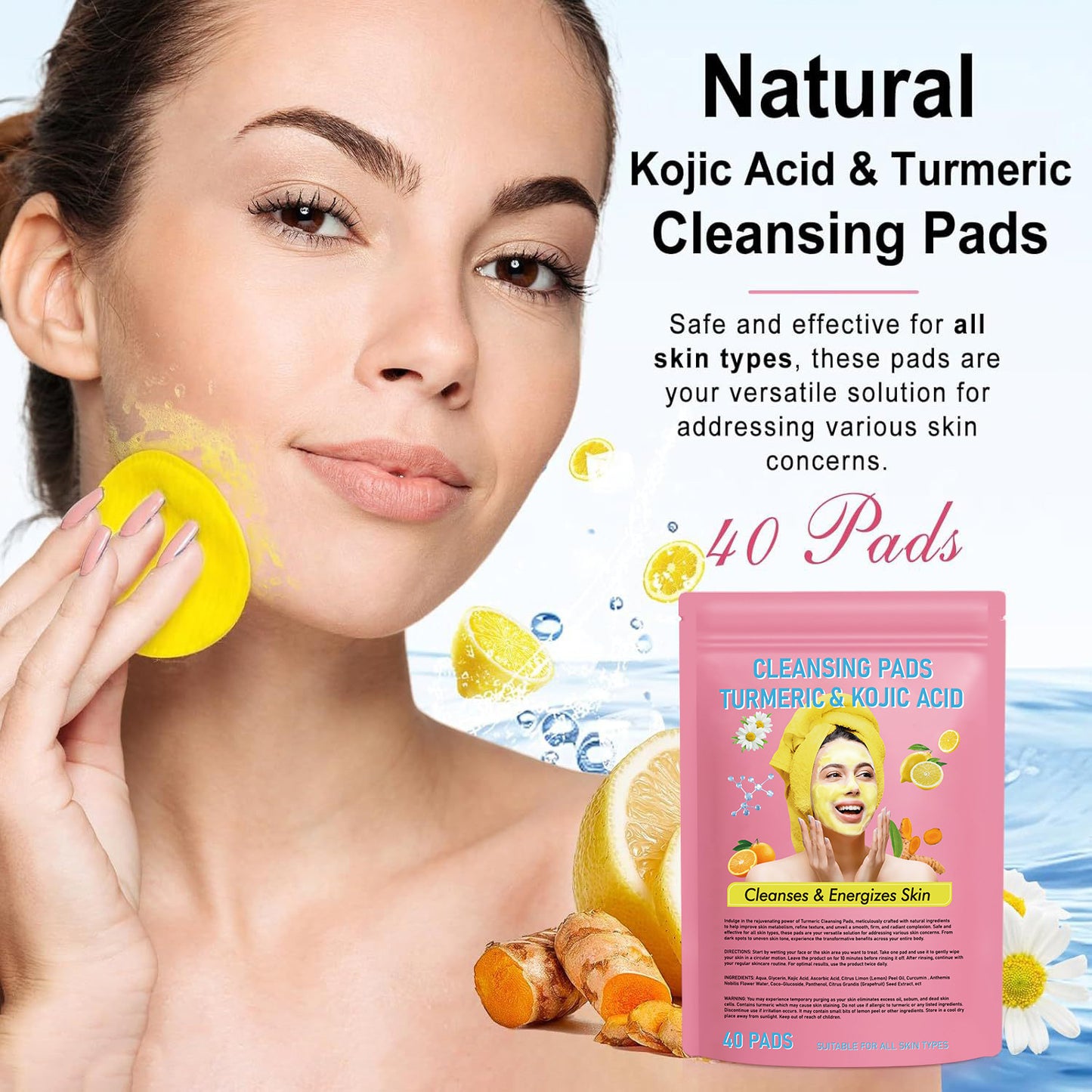 Velleara Turmeric & Kojic Acid Pads | 40 Pack
