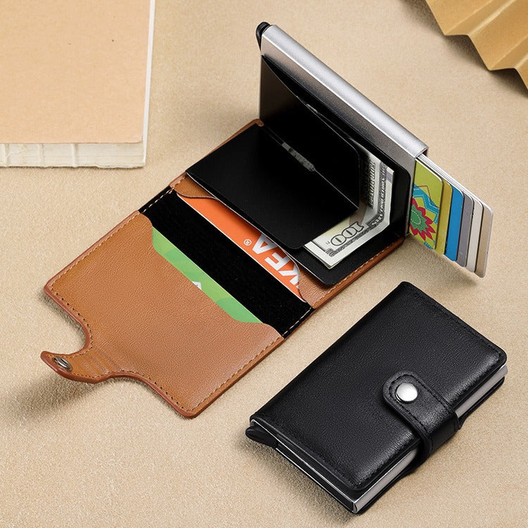 PU Leather Wallet & Pop Up Card Holder