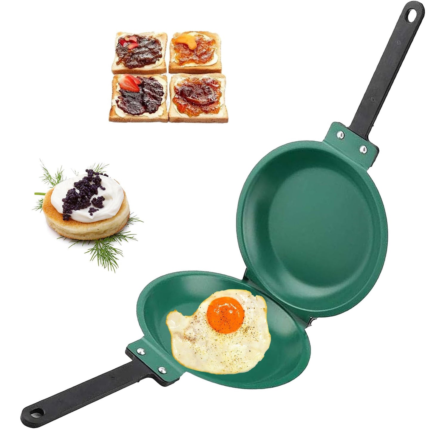 🍳✨ DOUBLE-SIDED NON-STICK PAN ⭐ Cook Easily👨