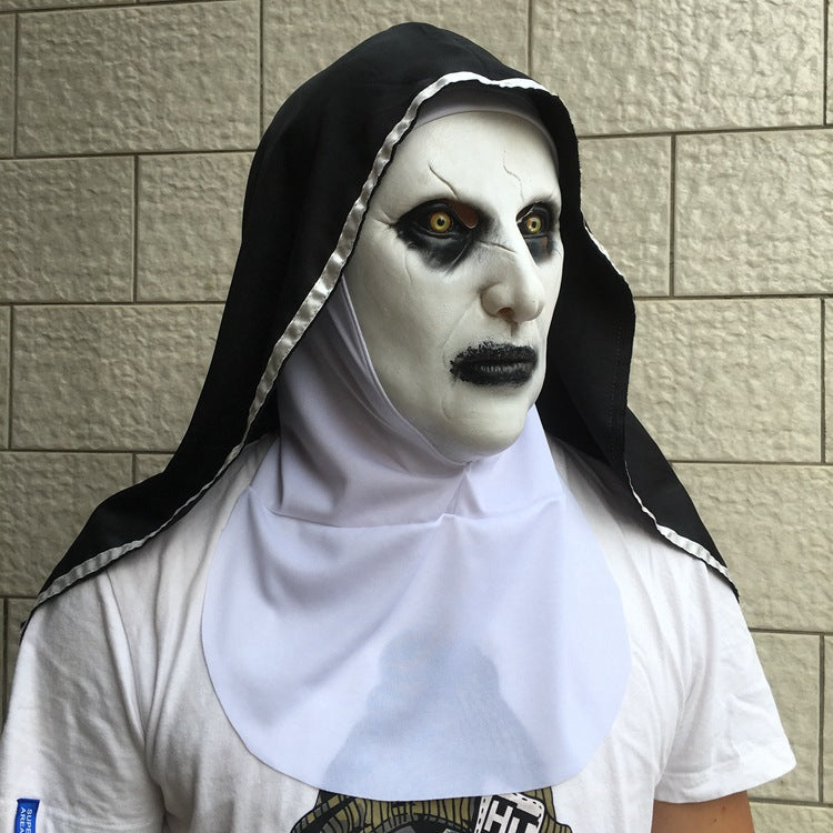 Frightening Nun Costume Mask