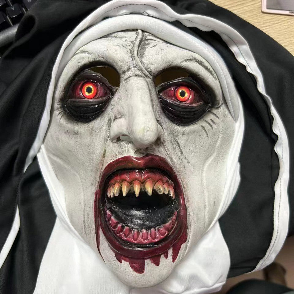 Frightening Nun Costume Mask