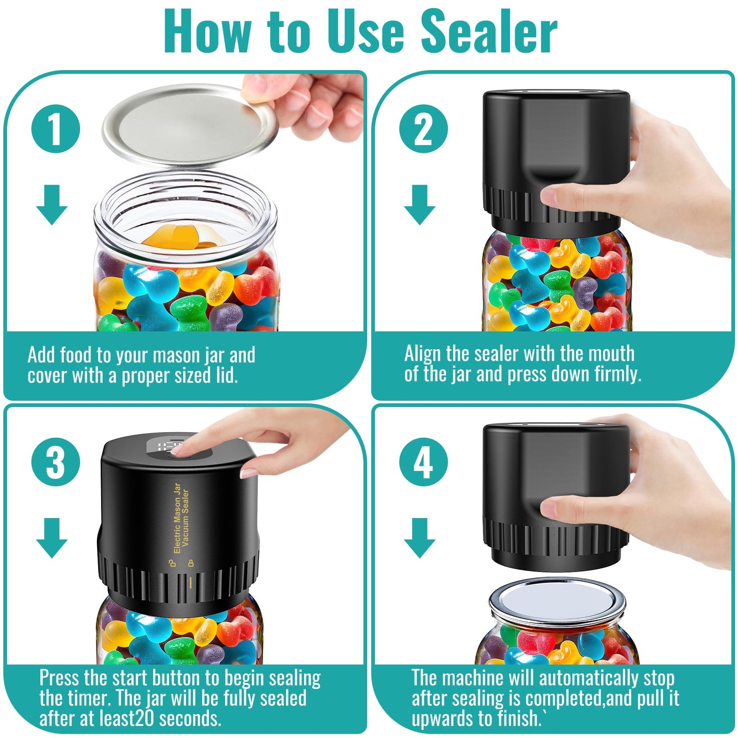 Auto Electric Mason jar Vacuum Sealer