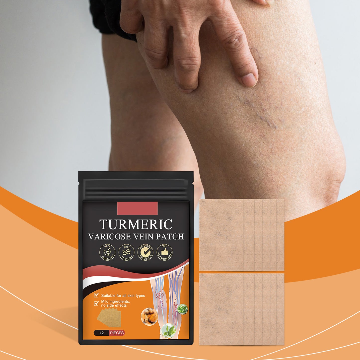 Varicose Vein Patches - Instant Relief (Pack of 12)