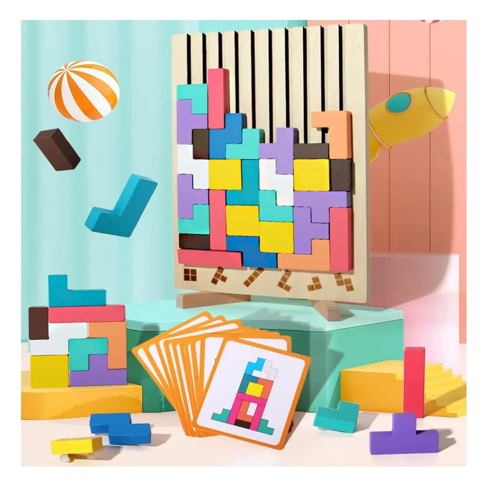 Wooden Stacking Game - Promotes Logic🧠