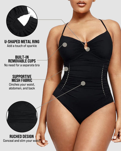 Smart Sculpt U-Ring Cut Out Shaping Swimsuit👙
