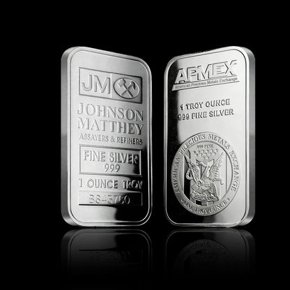 APMEX & Johnson Matthey Silver Bar Set: 2 oz .999 Pure Silver